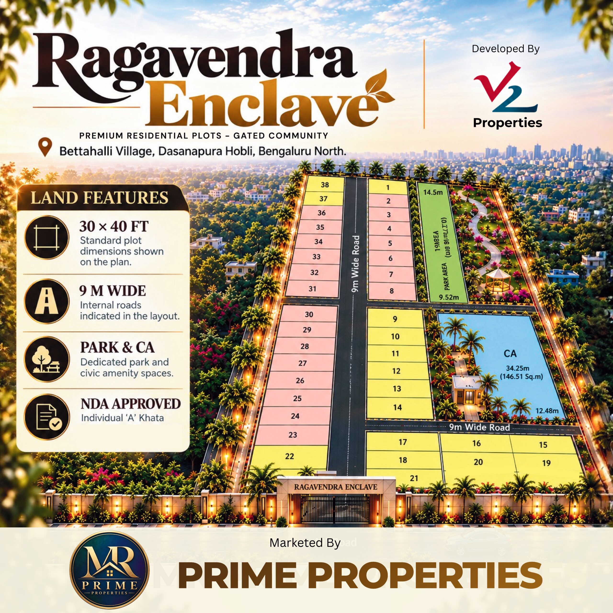 Ragavendra Enclave Layout Plan